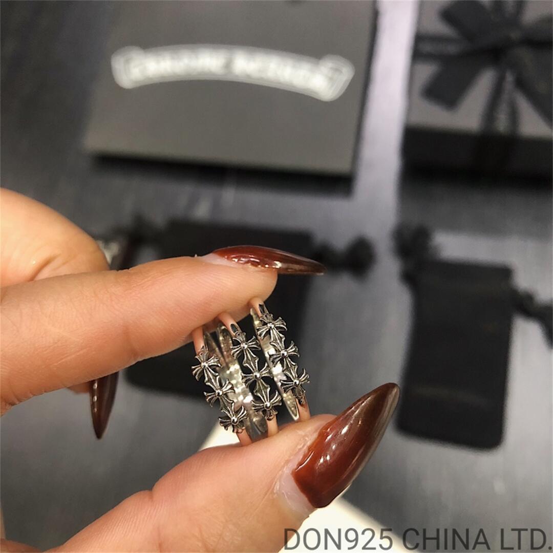 CHROME HEARTS Bubble Gum Triple CH Plus Ring