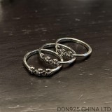 CHROME HEARTS Bubble Gum Triple CH Plus Ring