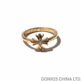 22K Gold CHROME HEARTS Bubble Gum CH Plus Ring