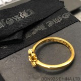 22K Gold CHROME HEARTS Bubble Gum CH Plus Ring