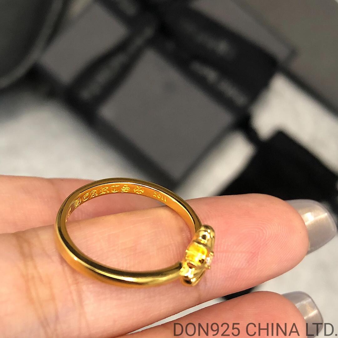 22K Gold CHROME HEARTS Bubble Gum CH Plus Ring