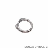 CHROME HEARTS Double Dog Ring (free size adjustable)