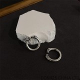 CHROME HEARTS Double Dog Ring (free size adjustable)