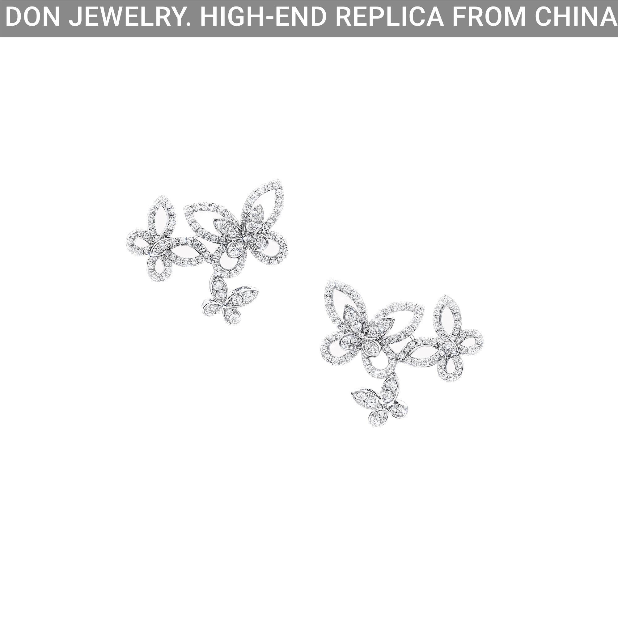 GRAFF Triple Butterfly Silhouette Diamond earrings