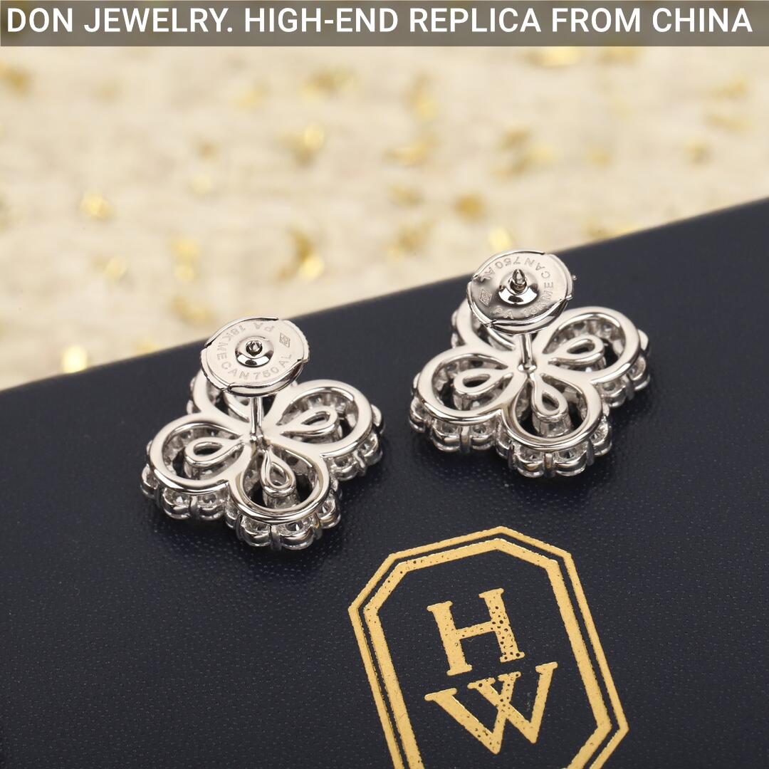 HARRY WINSTON Diamond Loop Full Motif Diamond earrings