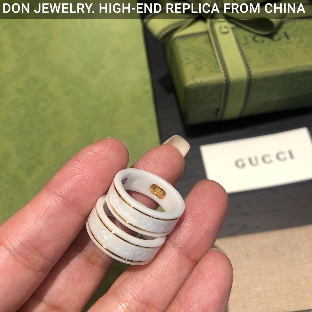 GUCCI Ceramic Icon White ring