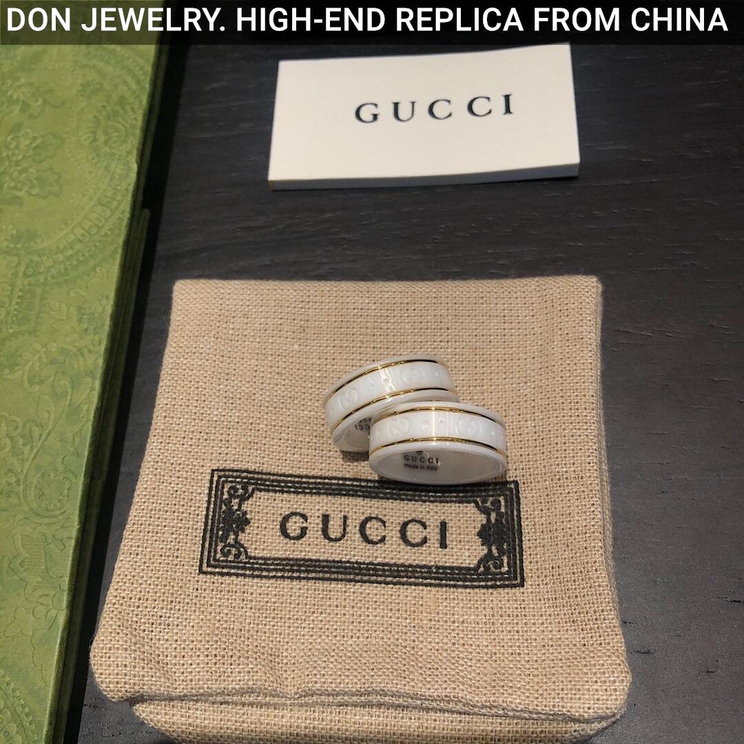 GUCCI Ceramic Icon White ring