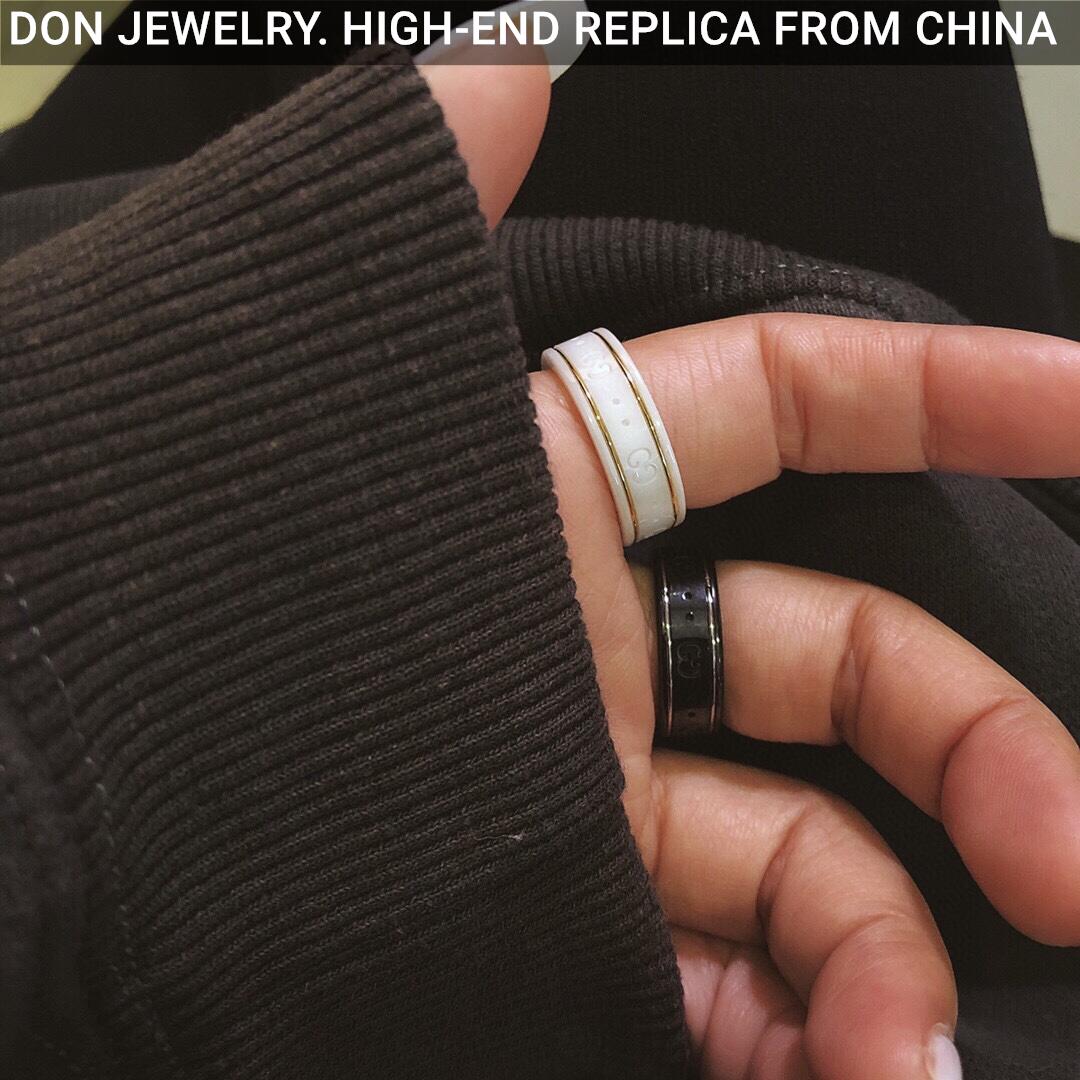 GUCCI Ceramic Icon White ring