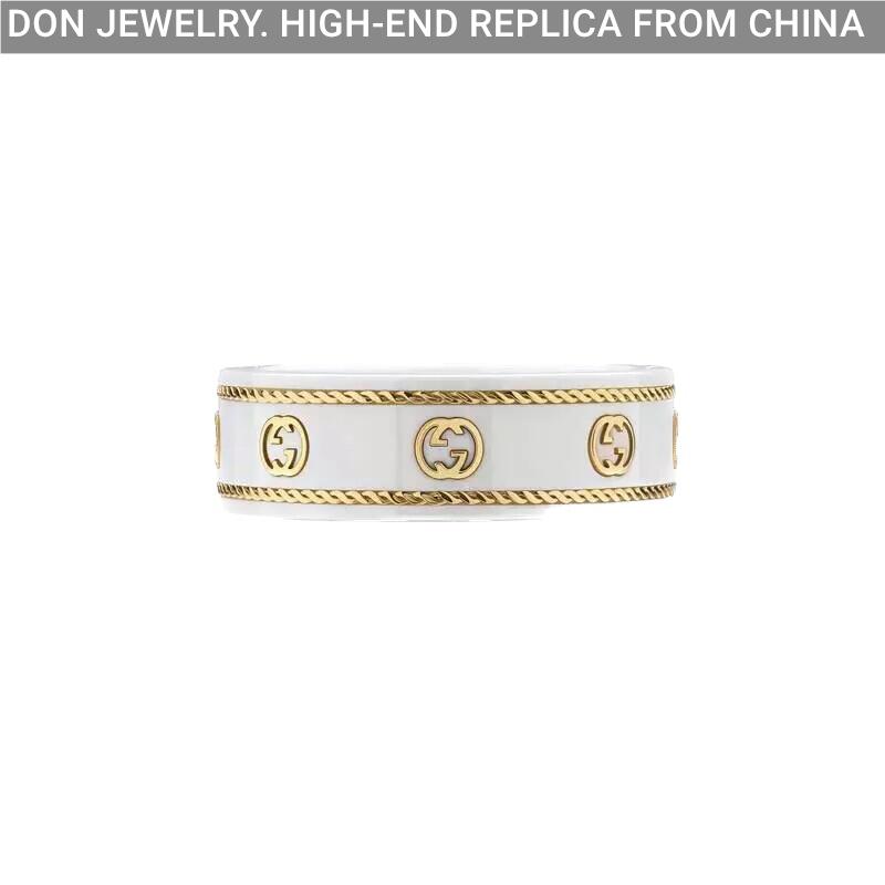 GUCCI Ceramic Icon White ring