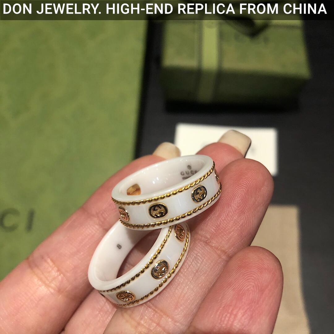 GUCCI Ceramic Icon White ring