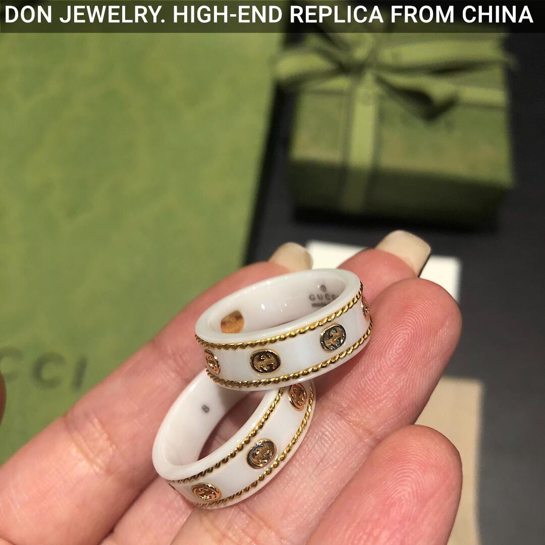 GUCCI Ceramic Icon White ring