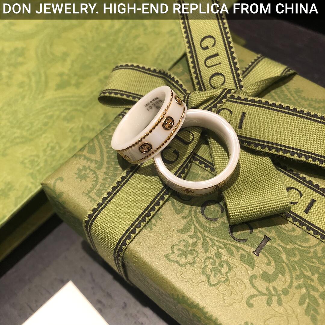 GUCCI Ceramic Icon White ring