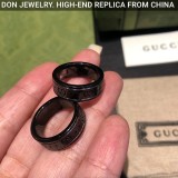 GUCCI Ceramic Icon Black ring