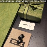 GUCCI Ceramic Icon Black Gemstone ring