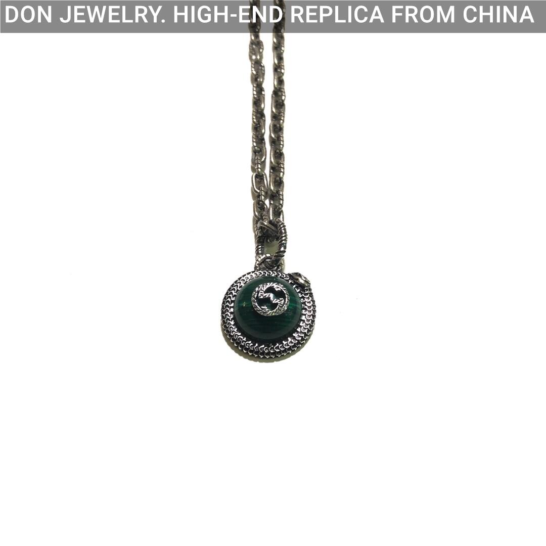 GUCCI Snake Malachite necklace