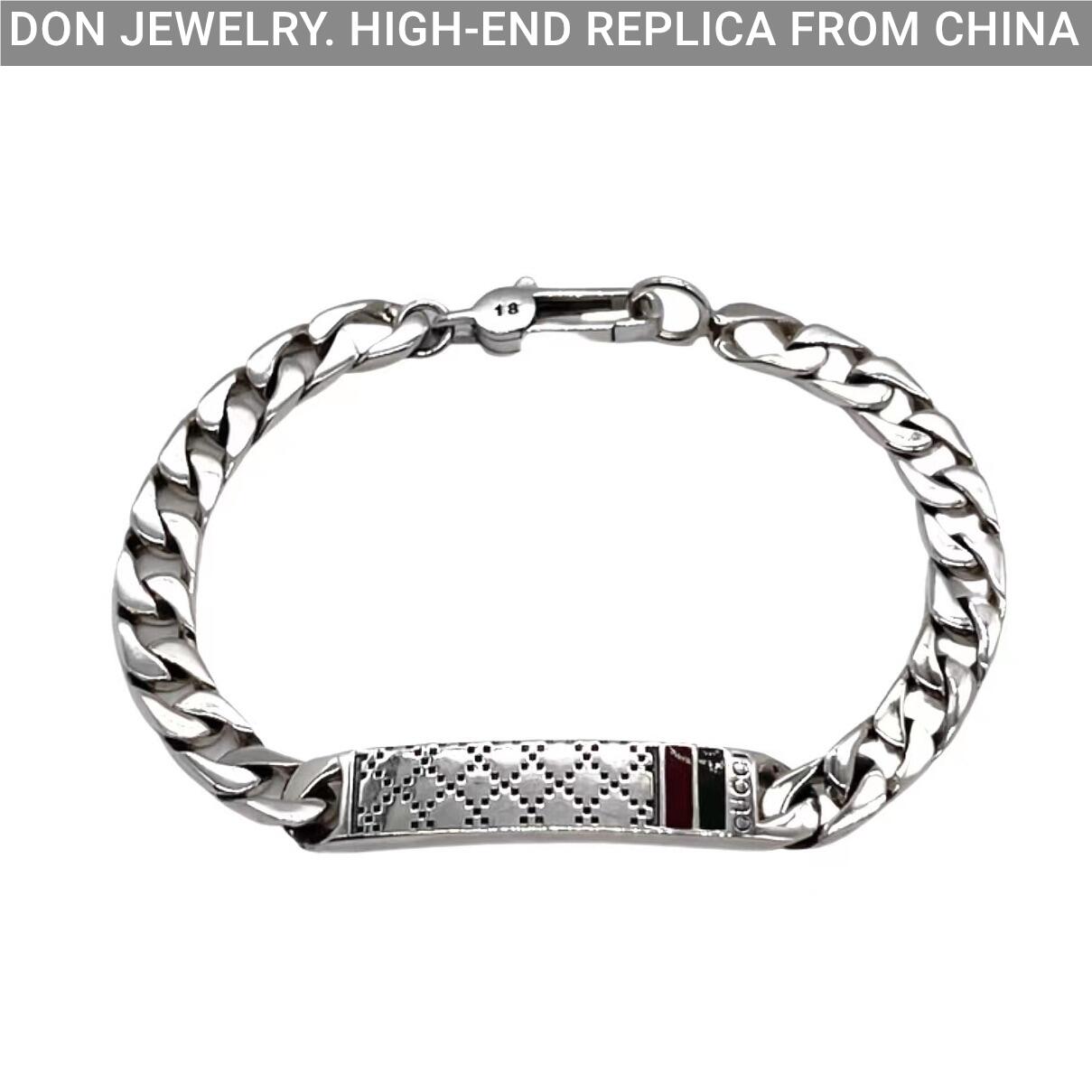 GUCCI Diamante Motif ID chain bracelet