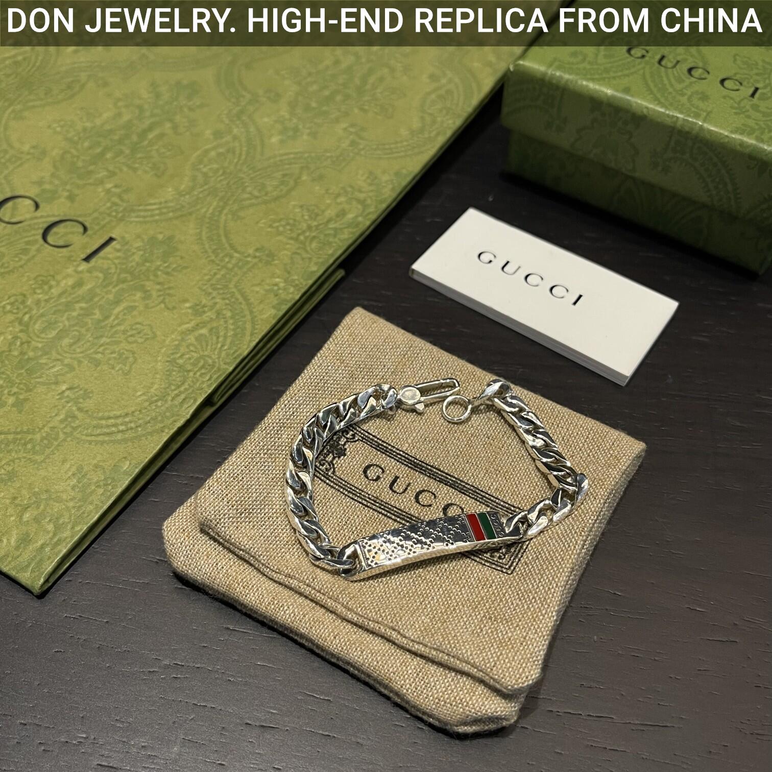 GUCCI Diamante Motif ID chain bracelet