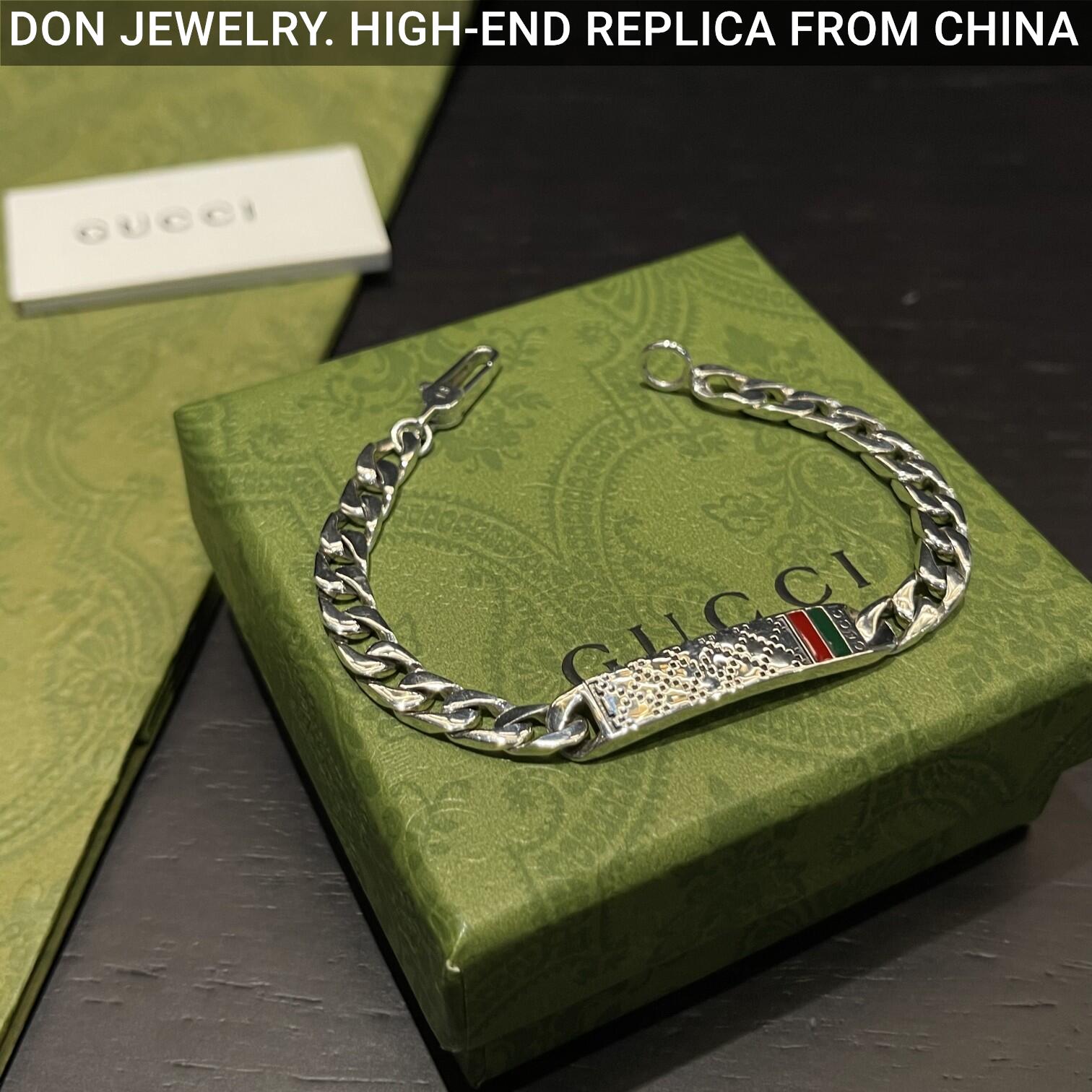 GUCCI Diamante Motif ID chain bracelet