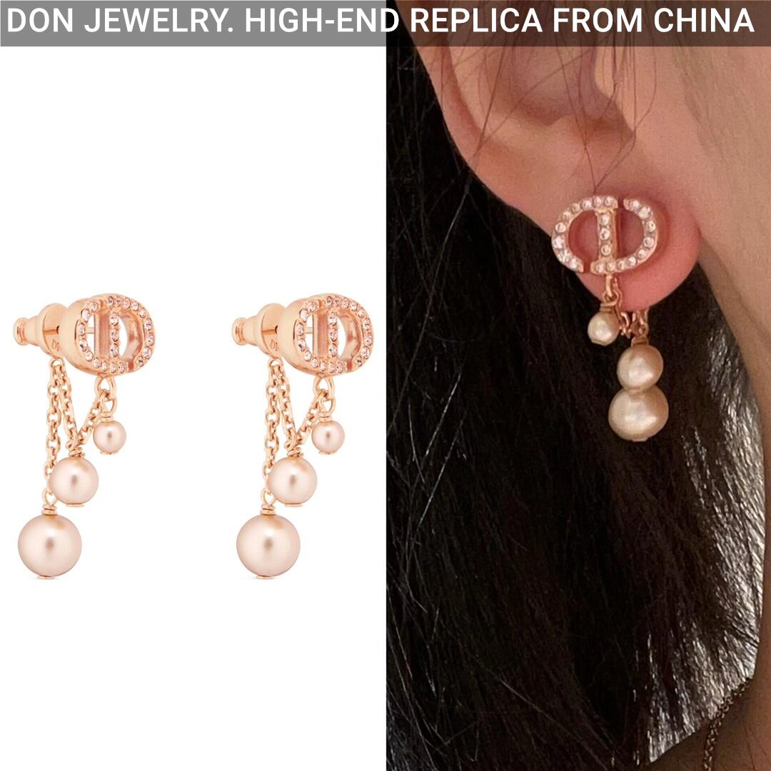 DIOR CD Navy earrings