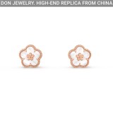 Van Cleef & Arpels Lucky Spring earrings, plum blossom