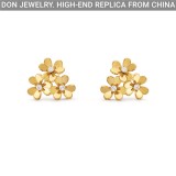 Van Cleef & Arpels Frivole earrings, 3 flowers, mini model