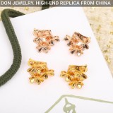 Van Cleef & Arpels Frivole earrings, 3 flowers, mini model