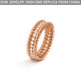 Van Cleef & Arpels Perlée diamonds ring, 1 row