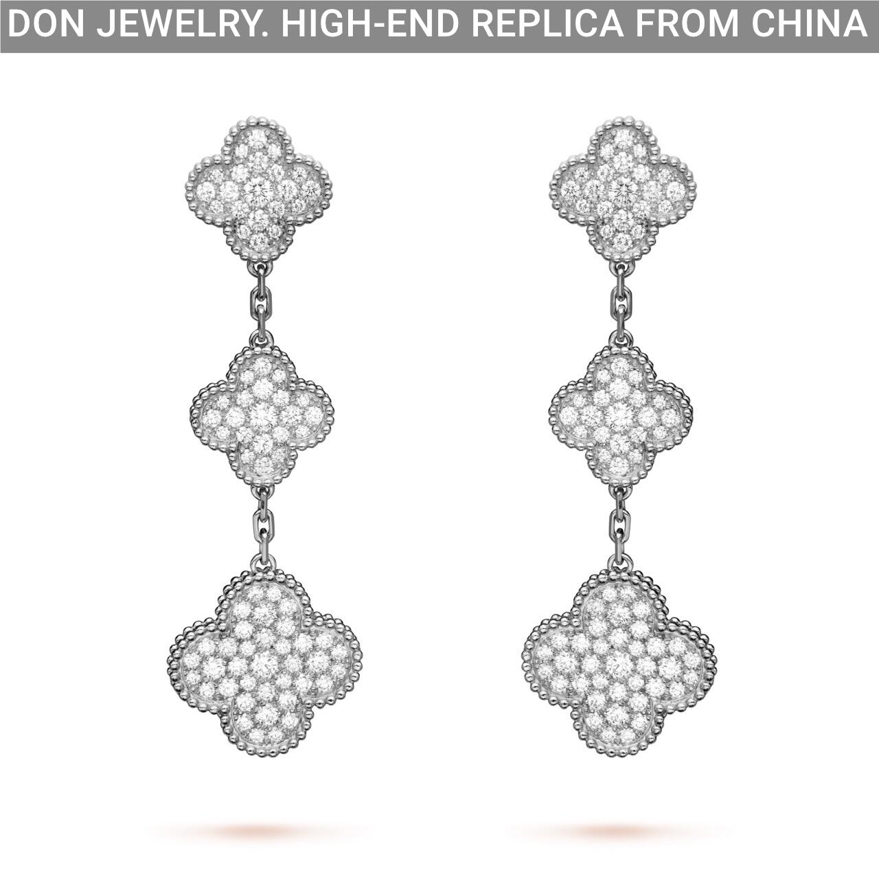 Van Cleef & Arpels Magic Alhambra earrings, 3 motifs