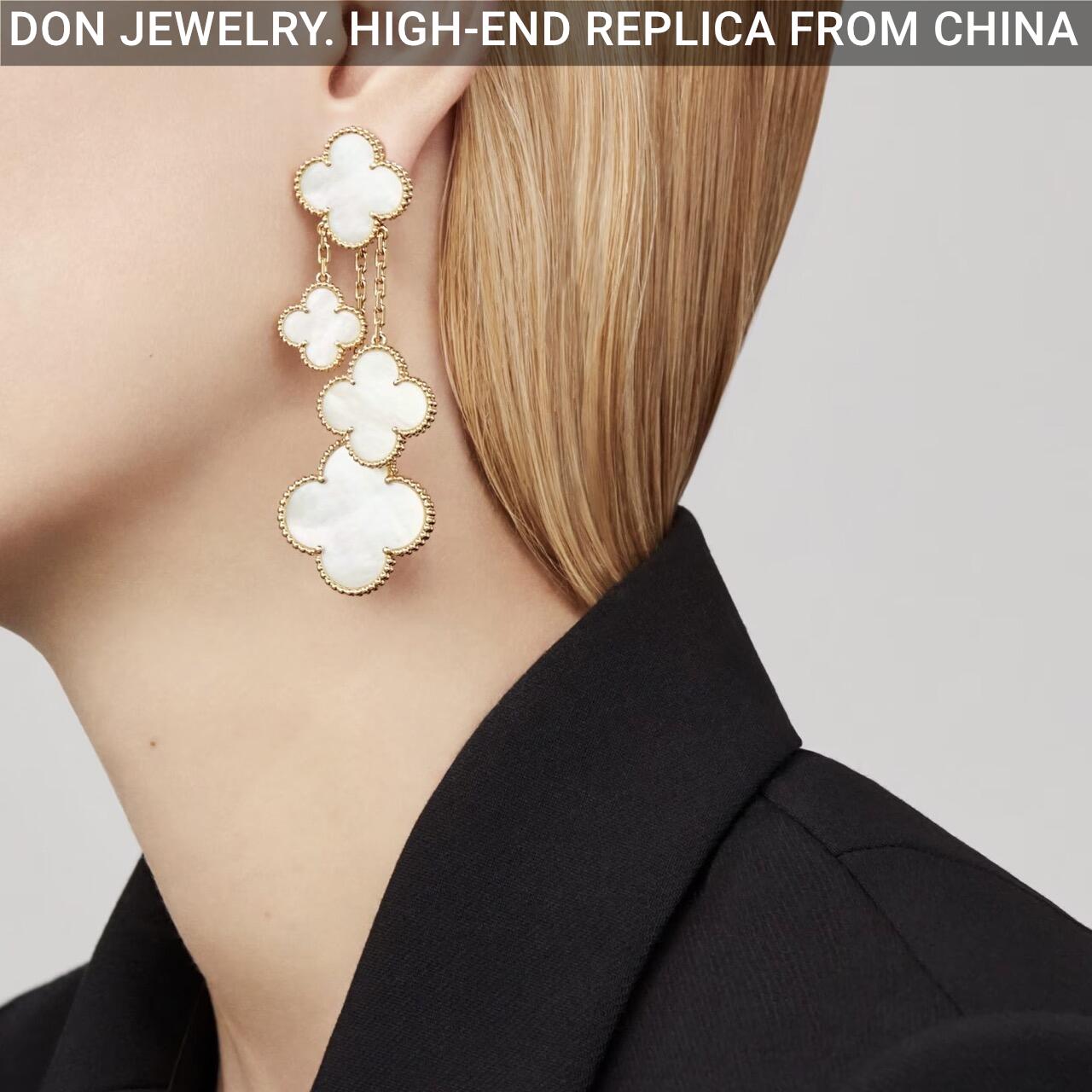 Van Cleef & Arpels Magic Alhambra earrings, 4 motifs