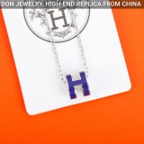 Hermes Pop H necklace, mini (silver)