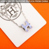 Hermes Pop H necklace, mini (silver)