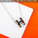 Hermes Pop H necklace, mini (silver)