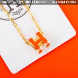 Hermes Pop H necklace, mini (yellow gold)