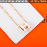 Hermes Pop H necklace, mini (rose gold)