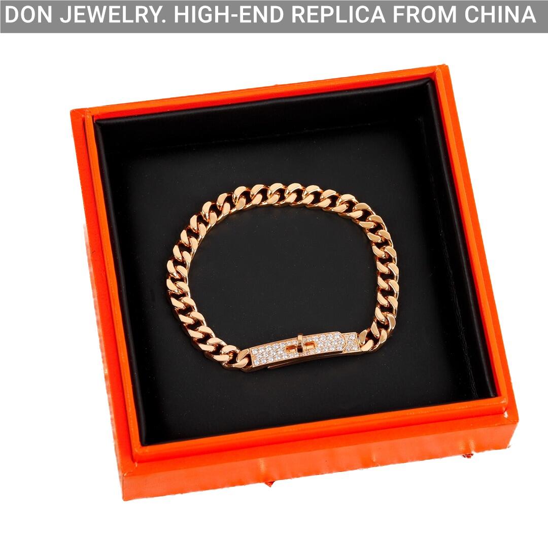 Hermes Kelly Gourmette bracelet, full diamonds