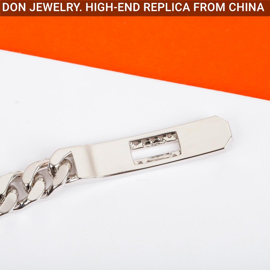 Hermes Kelly Gourmette bracelet, full diamonds