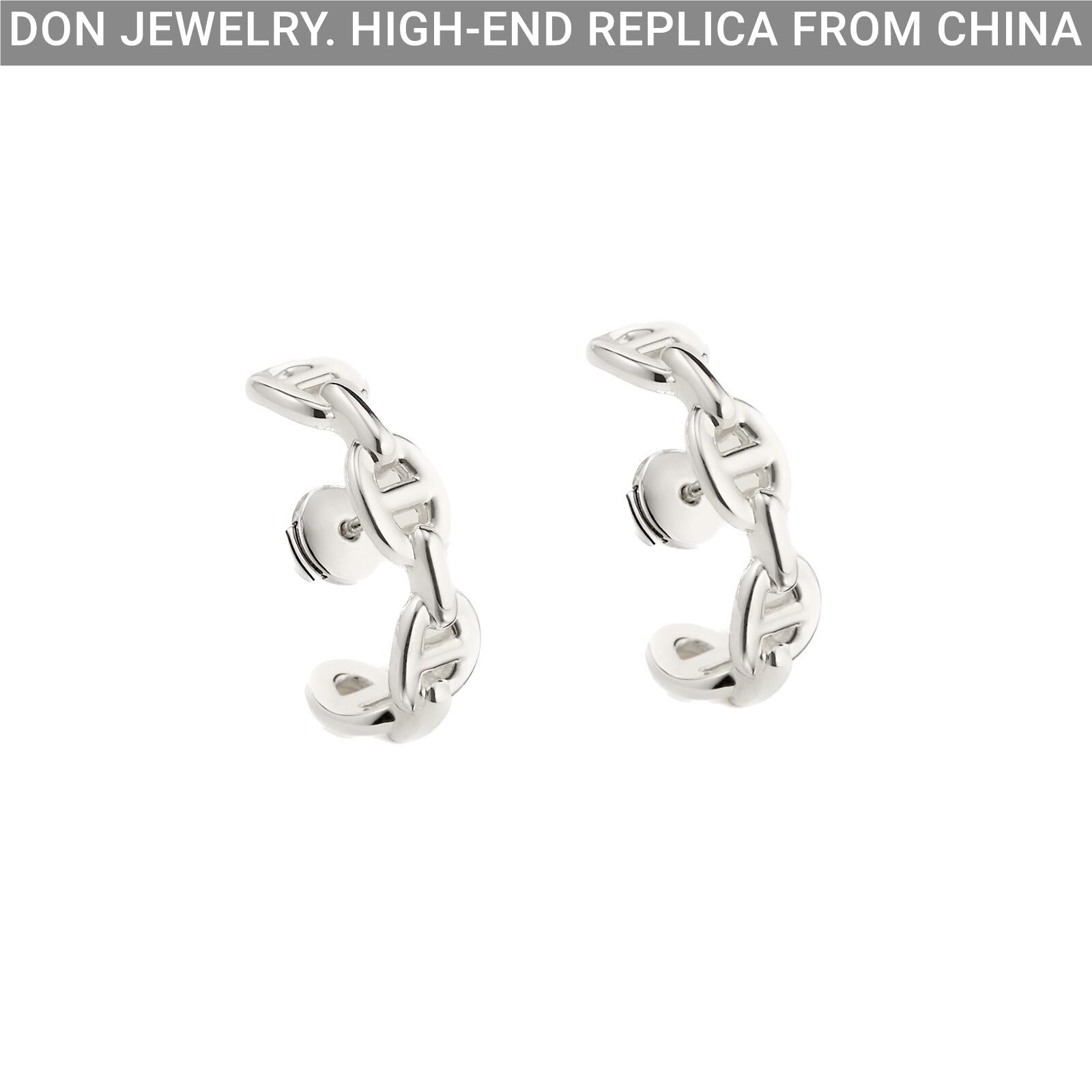 Hermes Chaine d'ancre Enchainee ear climber earrings