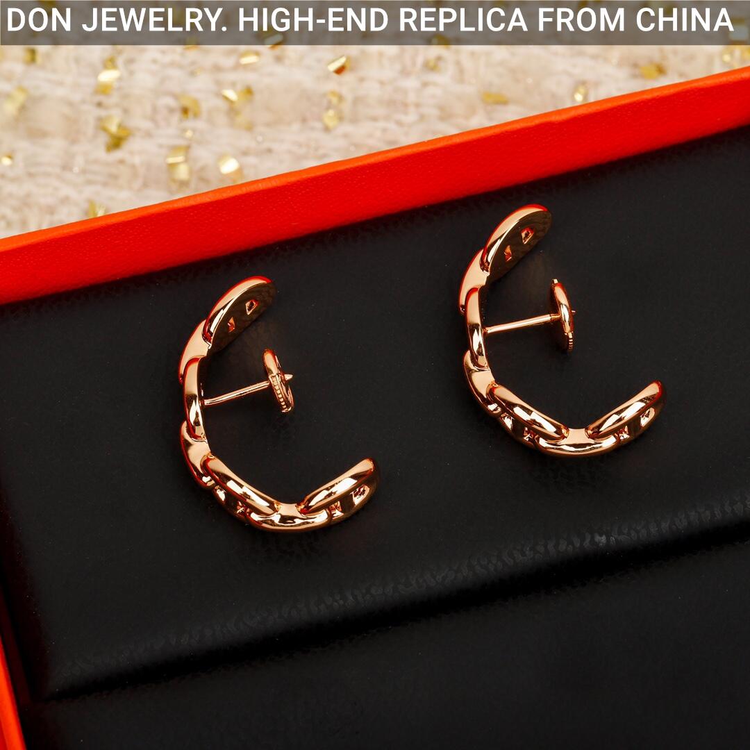 Hermes Chaine d'ancre Enchainee ear climber earrings